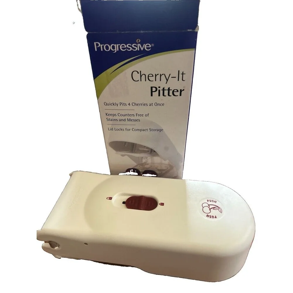 Progressive Cherry-It Pitter Pits 4 Cherries at Once, One Easy Motion Less Mess